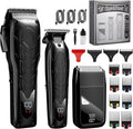 Lanumi Professional 3 in 1 Hair Clipper and Trimmer Set Men Electric Razor Shavers Beard Trimmer Rechargeable Barber Clippers Haircut Kit Gifts for Him,for Barbers