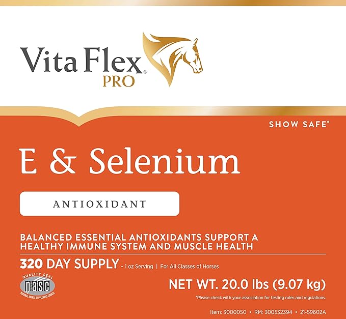 Vita Flex Pro E and Horse Selenium Supplement, Balanced Essential Antioxidants, 20 Pound, 320-Day Supply