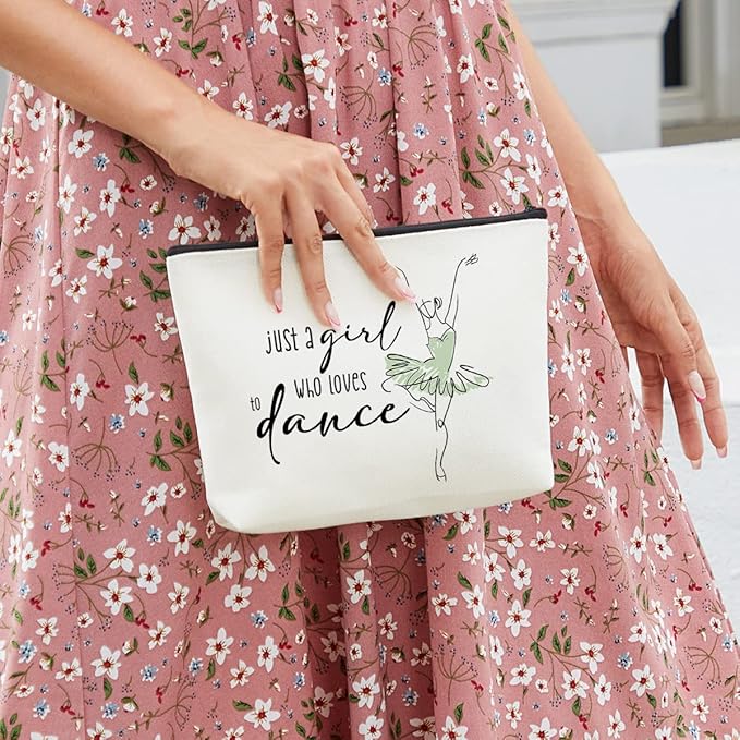 Elegant Dance Bag for Ballerinas - Ballet Inspired Makeup Bag, Perfect for Dancers, Teachers, or Gift for Dance Lovers