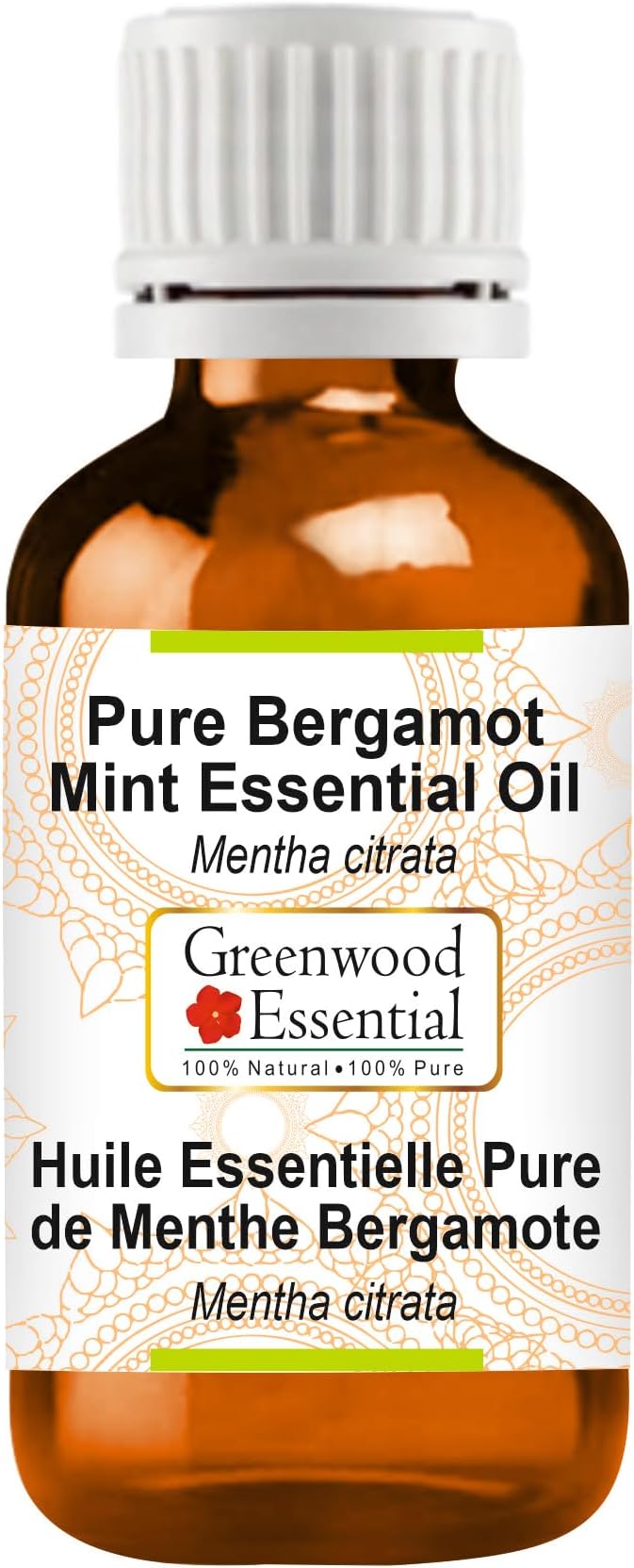 Greenwood Essential Pure Bergamot Mint Essential Oil (Mentha citrata) Steam Distilled 10ml (0.33 oz)