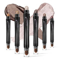 6PCS Eyeshadow Stick Makeup Sets, Smoky Brown Cream Eyeshadow Pen,Metallic And Matte Shimmer Eye Shadow Eye Brightener Stick Pencil Crayon, B02-Fall Brown