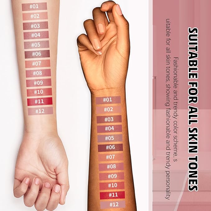 Matte Lip Gloss, Lip Gloss Silky Smooth Finish, Lipgloss Makeup Colorful and Creamy Texture, Lipstick for Every Occasion, Lip Oil Moisturizing and Hydrated #05