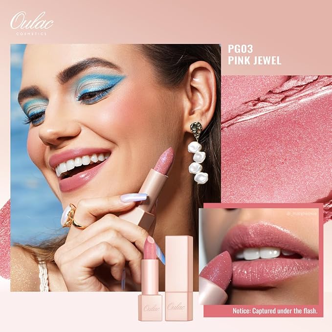 Oulac Lipstick & Lipliner Set 3PCS High Impact Lipcolor with Moisturizing Formula, Vegan Beauty, Full-Coverage Lip Color, Gift Lipstick for Women, 04+11+PG03