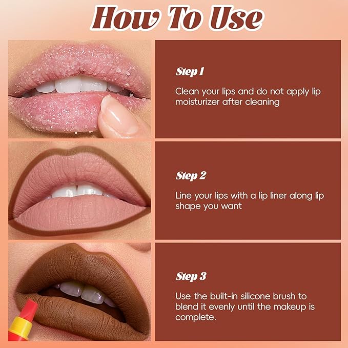 Noerrors 2-in-1 Lip Liner Pencil with Silicone Blending Tip,Creamy Matte Lip Pencil for Defining, Precise Application,Long-Lasting,Smudge-Resistant Lip Contour,Cocoa,Shaping & Featherproof Lock Makeup
