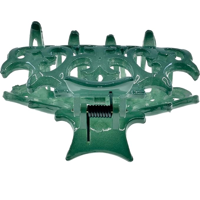 Camila Paris CP2907 French Hair Clip for Women, Green, Girls Hair Claw Clips Jaw Fashion Durable and Styling Hair Accessories for Women, Strong Hold No Slip Grip, Made in France