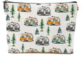 Camping Gifts for Women Camping Makeup Bag Camper Cosmetic Bag for Women Girls Camper Lovers Best Friend Daughter Travel Organizer Zipper Pouch Graduation Birthday Friendship Gifts