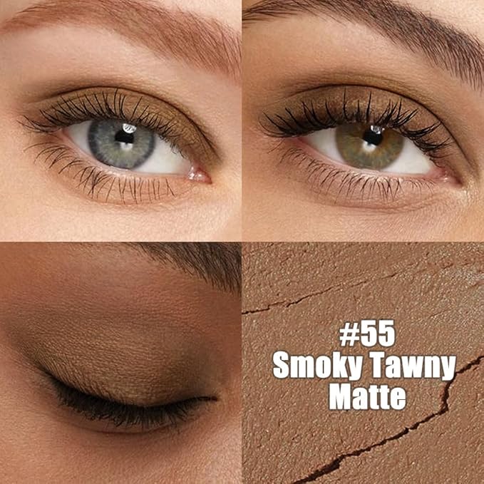 Kaely Cream Eye Shadow Sticks, Smoky Tawny Matte Eyeliner Pencil Eyeshadow Palette Makeup, Eye Highlighter Brightener Stick for Older Women Waterproof Pigmented, sombras para ojos, New-55