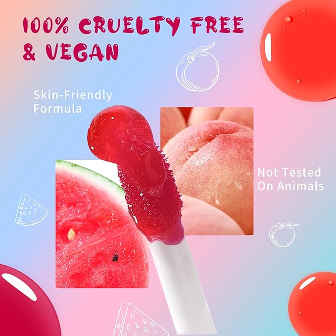 bayfree Lip Tint Stain, Long Lasting Korean Lip Stain Set, Non-sticky Waterproof Lightweight Lip and Cheek Tint, Moisturizing High Pigment Water Tint, Matte Finish Lip Tint