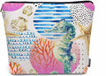 Makeup Bag Seahorse Makeup Bags For Purse Pouch, Sea Animal Coral Reef Seashell Seahorses Travel Toiletry Bag Cosmetic Bag Makeup Bags Flax Makeup Organizer Bag Pencil Pouch For Man Woman