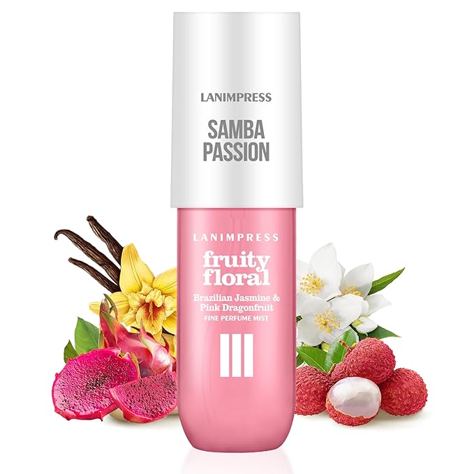 Perfume - No.3，Body Spray For Women（Eau De Perfum） Hair & Body Fragrance Mist，Fresh Fruity & Floral Flavors Gourmet Tune（Red Pitaya + Vanilla + Jasmine ） Perfumes For Women（3 fl oz）