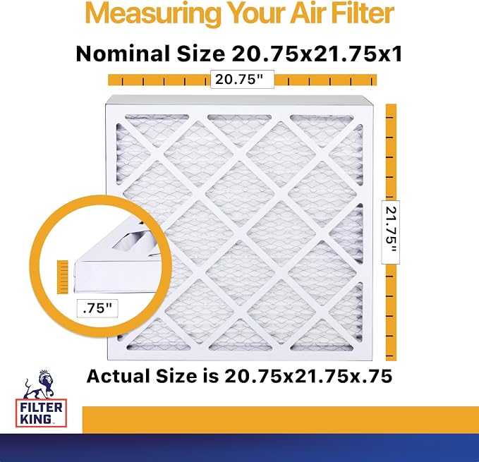 Filter King Air Filters 20.75x21.75x1 | 4-PACK | MERV 13 HVAC Pleated AC - Image 2