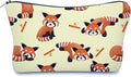 Cute Travel Makeup Bag Cosmetic Bag Small Pouch Gift for Women (Red Panda)