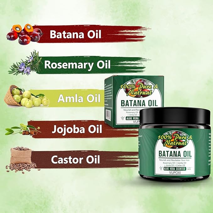 5-in-1 Batana Oil for Hair Growth | Liquid Blend with Rosemary, Amla, Castor, Jojoba Seed - 180mL (6.3 fl.oz)