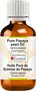 Greenwood Essential Papaya seed Oil (Carica papaya) | Cold Pressed | Natural | Undiluted | For Diluting Essential Oils | For Skin & Massage | Men & Women | 30ml (1 oz)
