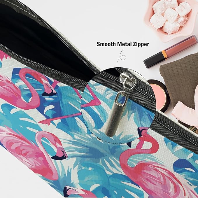 Flamingo Gifts, Flamingo Stuff Makeup Bag, Flamingos Cosmetic Bag Travel Pouch, Animal Lovers Gift for Women Girls Daughter Sisters Coworker Best Friend Friendship Graduation Birthday Gifts