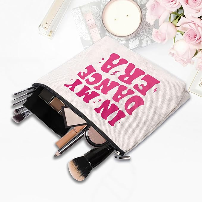 Dancer Gifts Makeup Cosmetic Bag, In My Dance Era Gifts for Dancers Women, Dance Team Coach Teacher Gifts, Birthday Gifts Dance Bag Stuff for Women