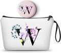SEAMOON Women Birthday Unique Maid of Honor Friendship Gifts for Women Sister Bridesmaid Bride Personalized Travel Makeup Cosmetic Bag with Mirror Valentines Mothers Day Christmas Graduation W