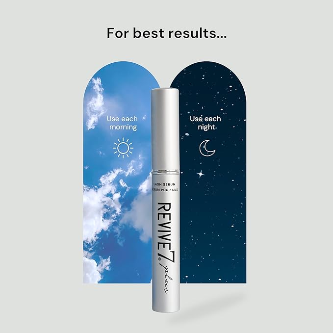 Original Revive7 Plus Revitalizing Lash Serum for Eyelash Thickness - Serum Brow Enhancer Eyebrow - Lash Enhanced Formula for Longer, Full and Thicker Natural Eyelash, Made in Canada (3 ml)