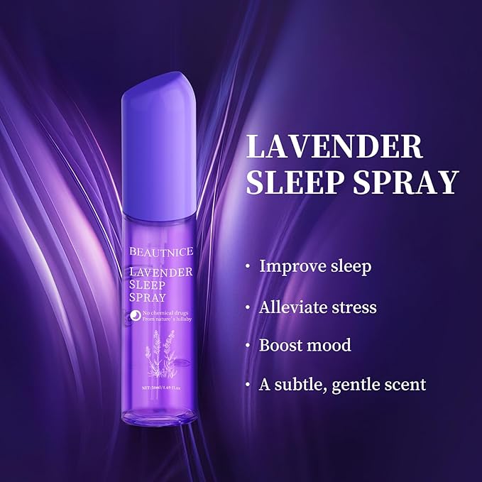 Lavender Sleep Spray, Natural Chemical-Free Sleep Aid, Calming Pillow Mist for Relaxation and Better Sleep