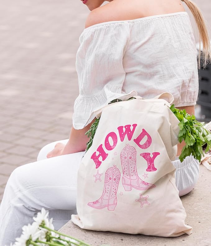 Cowgirl Western Tote Bag For Women, Cute Tote Bags, Cowgirl Accessories for Women, Western Gift