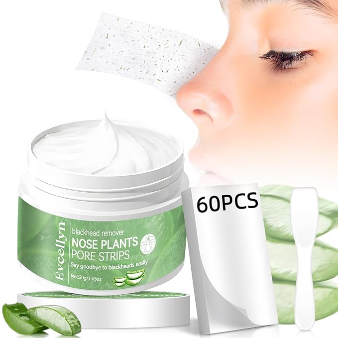 Blackhead Remover Mask 30g, Nose Pore Strips 60 pcs, Deep Cleansing Pore Strips for Blackheads，Tighten Pores for All Skin Type, Removes Impurities and Excess Oil, for Women and Men