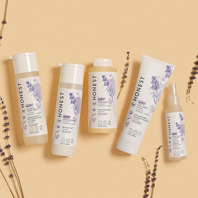 The Honest Company Hydrating Face Body Lotion Fast Absorbing Naturally Derived Hypoallergenic Lavender Calm 8.5 fl oz