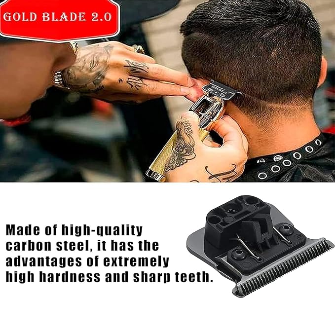 BLACKFX 2.0 Replacement Blades Compatible with BaBylissPRO FX787 & FX726 Trimmers, for Outlining Hair Trimmers (FX787) and Trimmers (FX726) -black