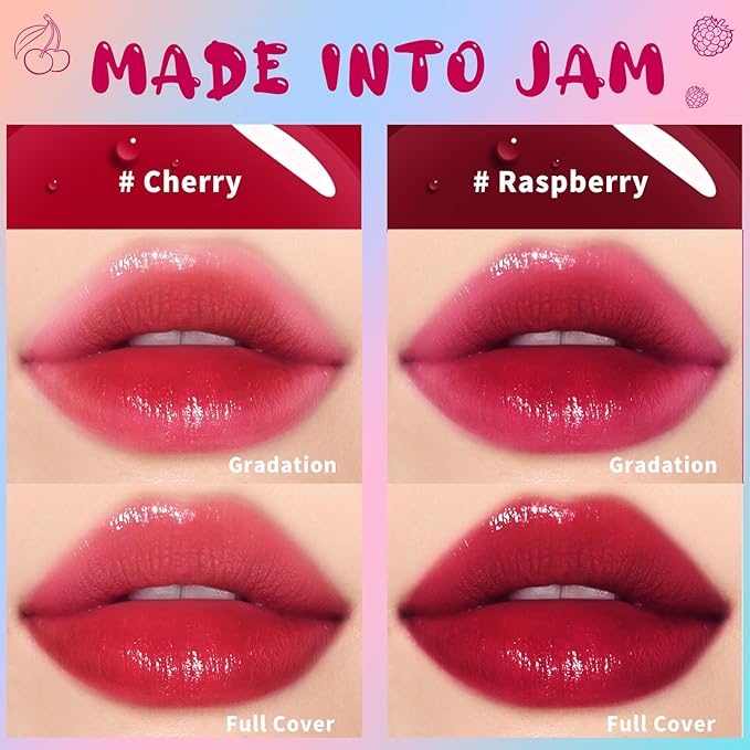 bayfree Lip Tint Stain, Long Lasting Korean Lip Stain Set, Non-sticky Waterproof Lightweight Lip and Cheek Tint, Moisturizing High Pigment Water Tint, Matte Finish Lip Tint