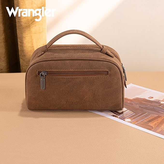 Montana West Wrangler Makeup Bags for Women Portable Aztec Toiletry Bag Southwestern Travel Cosmetic Organizer for Gift