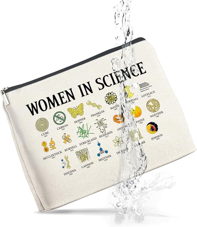 Makeup Bag Gifts for Science Teachers Science Lovers Woman in Science Cosmetic Bag Zipper Makeup Pouch