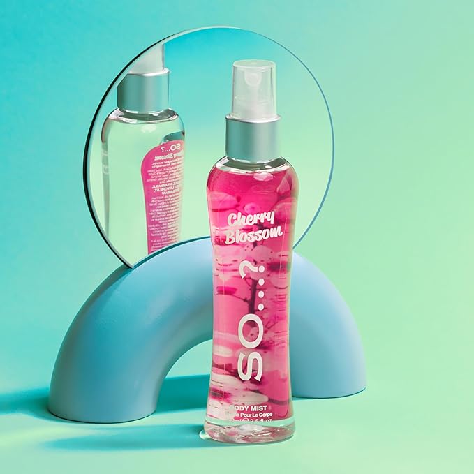 So…? Cherry Blossom Body Mist Floral Perfume for Women - Peach, Rose, Cedarwood Notes - Body Spray - Gifts for Women - 3.5 oz