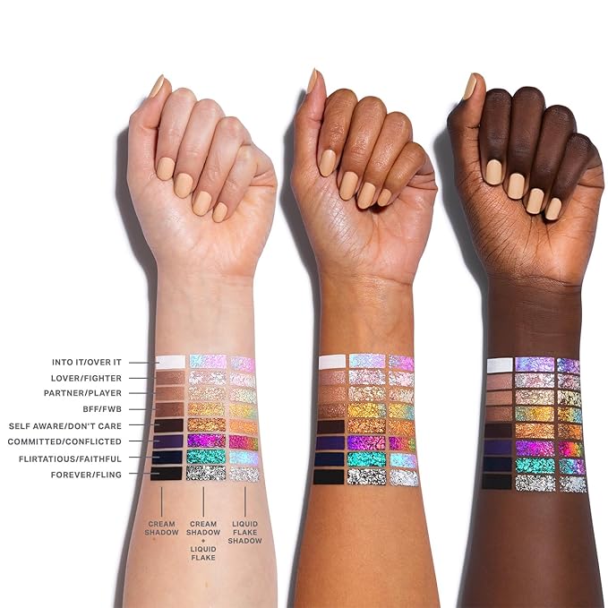 Morphe Mixed Signals Dual-Ended Eyeshadow Stick - Cream Eyeshadow Pigment & Chrome Liquid Flakes for Bold, Layered Eye Makeup Looks - Committed/Conflicted (0.96 oz)