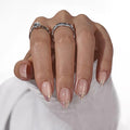 BTArtbox Short Almond Press On Nails - Aurora French Tip, Spring Glue On for Gifts, Natural Stick On in 16 Sizes - 30 Fake Nails Kit, Athena
