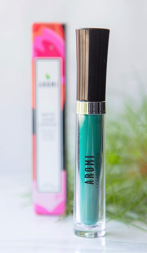 Aromi Matte Liquid Lipstick | Long Wear, Bright Green Lip Color, Vegan + Cruelty-free, Unique Shade for Women, Waterproof (Jade Green)
