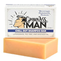 Grown Ass Man Co. - Solid Shampoo Bar Rich Lather 3 in 1: Hair, Beard & Body Wash - Plastic Free & Eco-Friendly, Natural & Organic Clean for All Hair Types, 4oz Bar (Chill Out, Single)