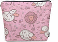 Makeup Bag For Purse Sheep, Farm Animal Weed Flower Sheep Cosmetic Bags For Women With Zipper Travel Toiletry Pouch Makeup Bags Makeup Organizers Purse For Toiletries Cosmetics