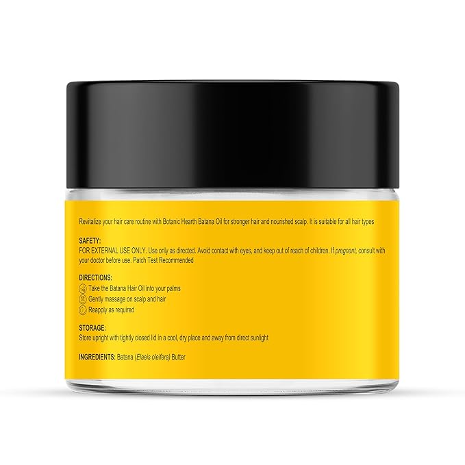Botanic Hearth Batana Oil For Hair Growth | Batana Butter (3.5 Fl Oz) | Deeply Nourishing & Revitalizing Hair & Skin Care