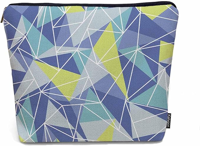 Woman Makeup Bag Triangle, Geometric Stripe Triangle Makeup Bags Travel Cosmetic Bags Toiletry Makeup Organizer Pencil Pouch Make Up Cosmetic Bag For Owners Lady Birthday Gifts