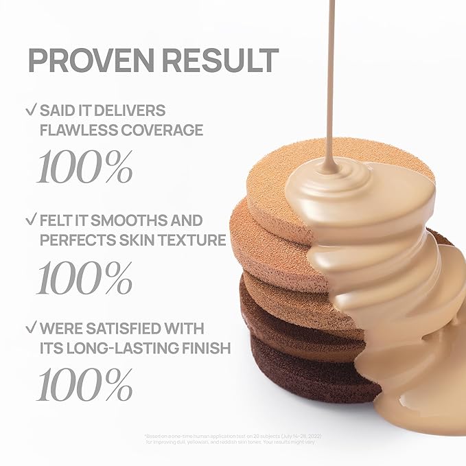 BANILA CO Covericious Ultimate Cover Cushion | Up to 100HR Long-Wear Foundation | 20 Shades for All Skin Tones | Matte & Lightweight Finish | Korean Cushion Foundation (14g / 0.49 oz), 24W SAND