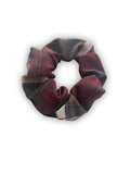 Plaid scrunchie, ClassExceed school uniform plaid, Back to school, handmade school uniform hair accessories (Burgundy dark gray white Plaid91)