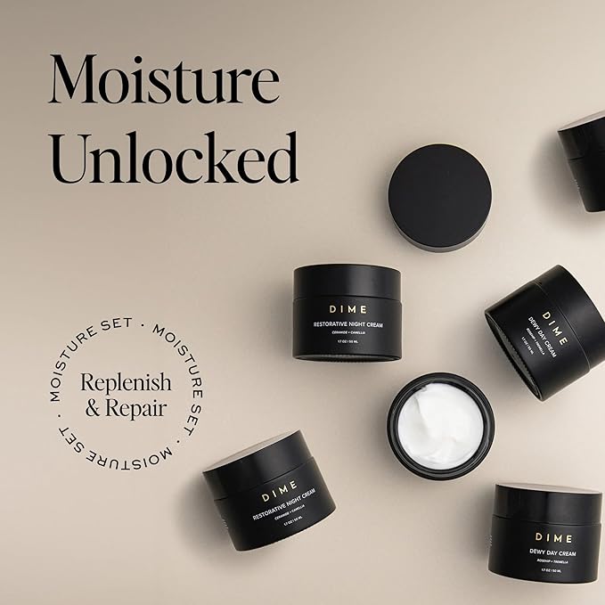Dime Beauty Moisture Set ($76 Value) - Includes Dewy Day Cream + Restorative Night Cream (50 ml Each)