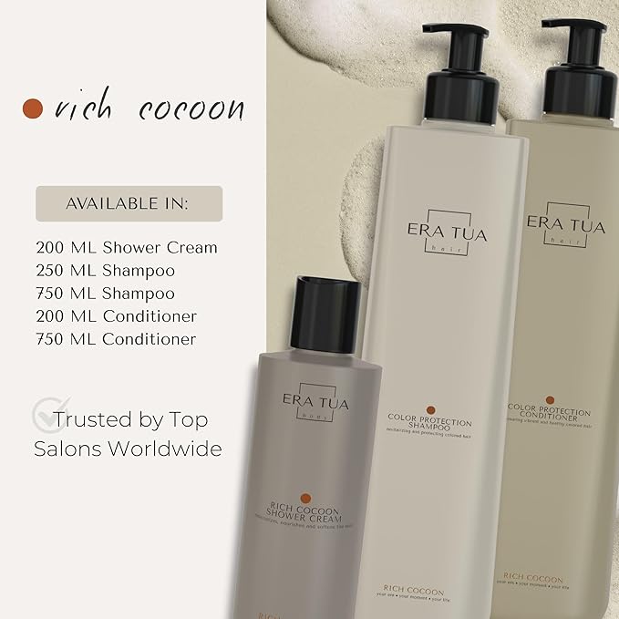 Rich Cocoon Shower Cream | Dutch Made & Formulated Moisturizing Body Wash for All Skin Types | Cozy Scent of Warm Wood, White Amber & Jasmine 200 ML