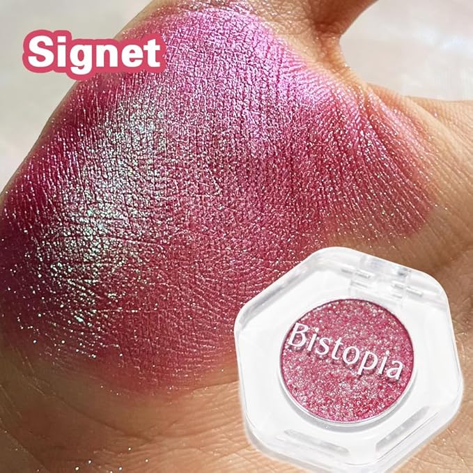 Chameleon Eyeshadow Collection, 14 Shades, Glitter Pressed Powder, Iridescent Shimmer Colors. (Signet)