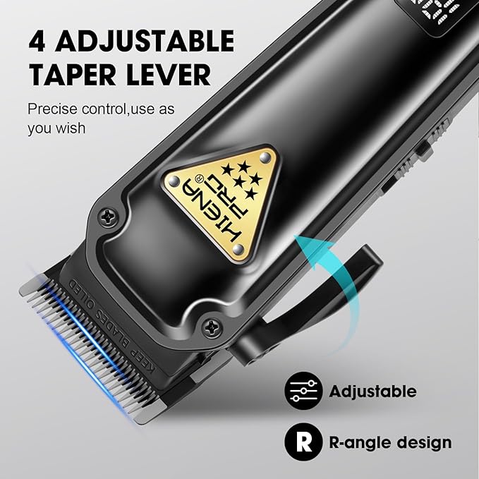HIENA PRO Professional Hair Clippers Set & Cordless Barber Clippers for Men, Clippers Set and Trimmers Kit, Hair Cutting Tools, Clippers for Hair Cutting, Gifts for Men