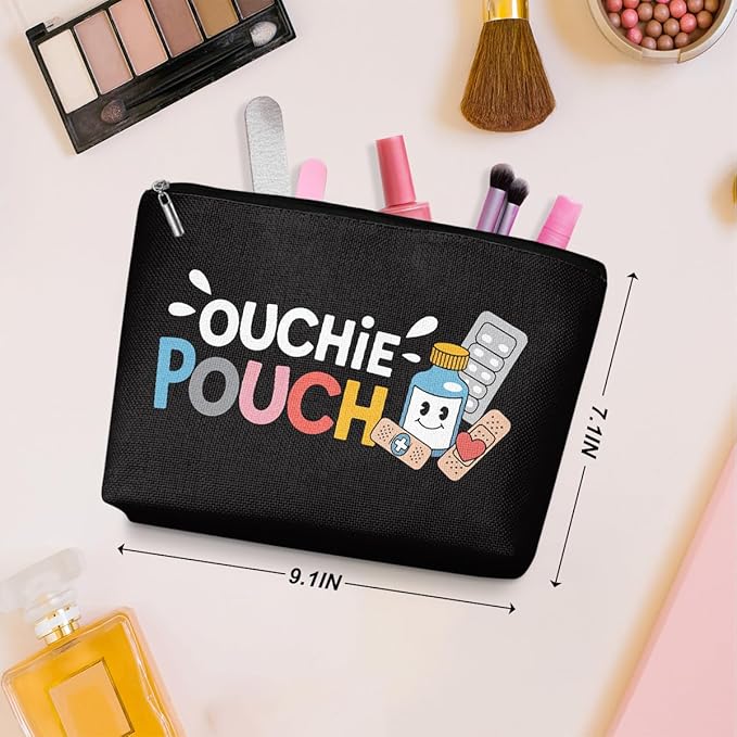 2 Pcs Medicine Makeup Bag, Large Capacity Travel Makeup Case Cosmetic Bags for Women, Portable Pouch Purse Travel Essentials Toiletries Accessories, Christmas Birthday Gifts for Women-3