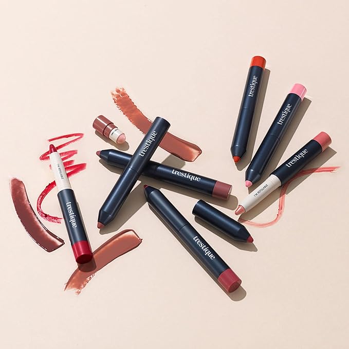 TRE'STIQUE Prime And Shine Lip Crayon, Refillable Shiny Lipstick With Built-in Lip Primer, Clean Beauty Makeup, Lipstick For Women, 2-in-1 Glossy and Primer