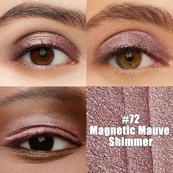 Kaely Cream Eye Shadow Sticks, Magnetic Mauve Shimmer Eyeliner Pencil Eyeshadow Palette Makeup, Eye Highlighter Brightener Stick for Older Women Waterproof Pigmented, sombras para ojos, New-72