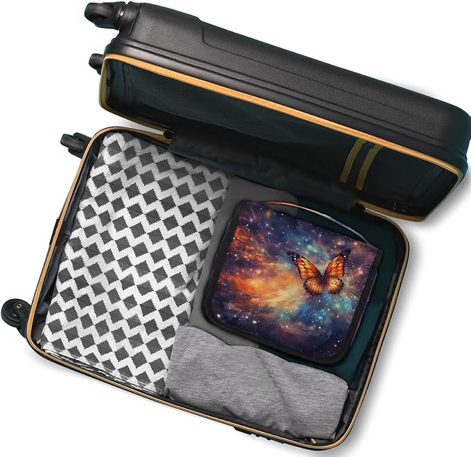 Travel Toiletry Bag for Women & Men Galaxy Animal Colorful Butterfly Hanging Cosmetic Organizer Portable Waterproof Makeup Case Make Up Bag with Compartments Travel Essentials for Bathroom Shower