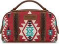 Montana West Wrangler Makeup Bags for Women Portable Aztec Toiletry Bag Southwestern Travel Cosmetic Organizer for Gift