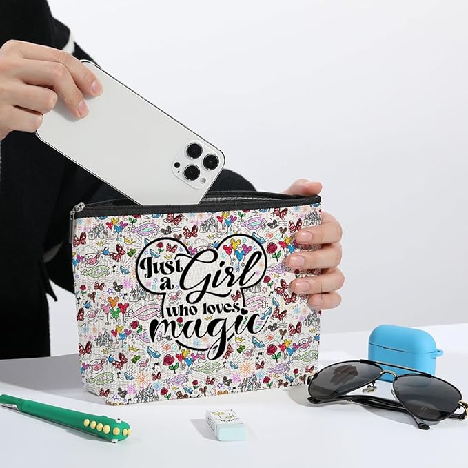 Cute Mouse Cartoon Movies Mouse Themed Gifts Magic Makeup Bag Graduation Nurse Mothers Day Birthday Animal Lovers Gifts for Girls Women Movie Gifts for Cartoon Lovers Best Friend Daughter Cosmetic Bag